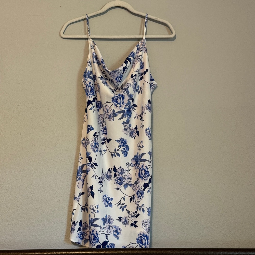 Urban Outfitters Blue and White Floral Mini Dress